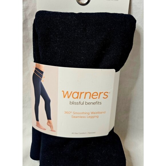 Warners Blissful Benefits Black XS 360 Smoothing Waistband Seamless Legging - Picture 1 of 2